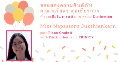 ขอแสดงความยินดีกับ ด.ญ.นภัสสร สุขเธียรการ
